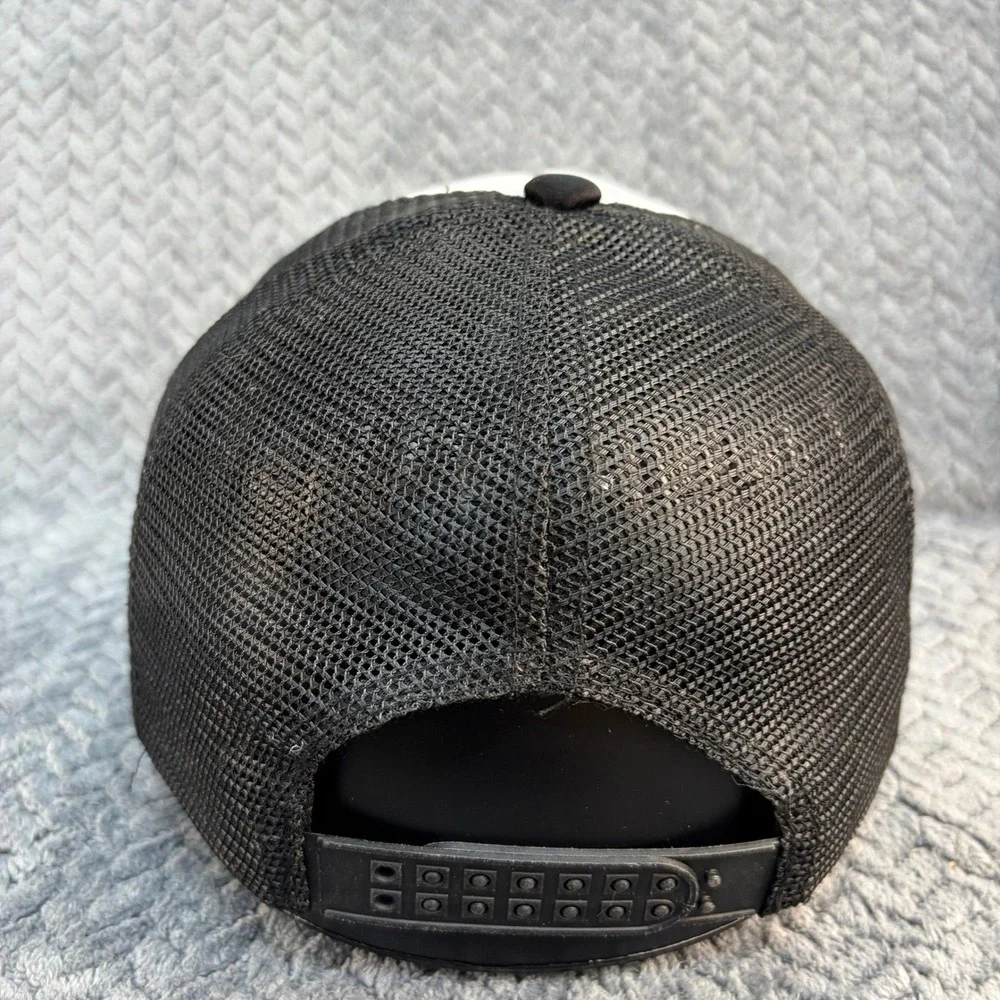 AB Embroidered Trucker Hat Black White Mesh Snapback Cap